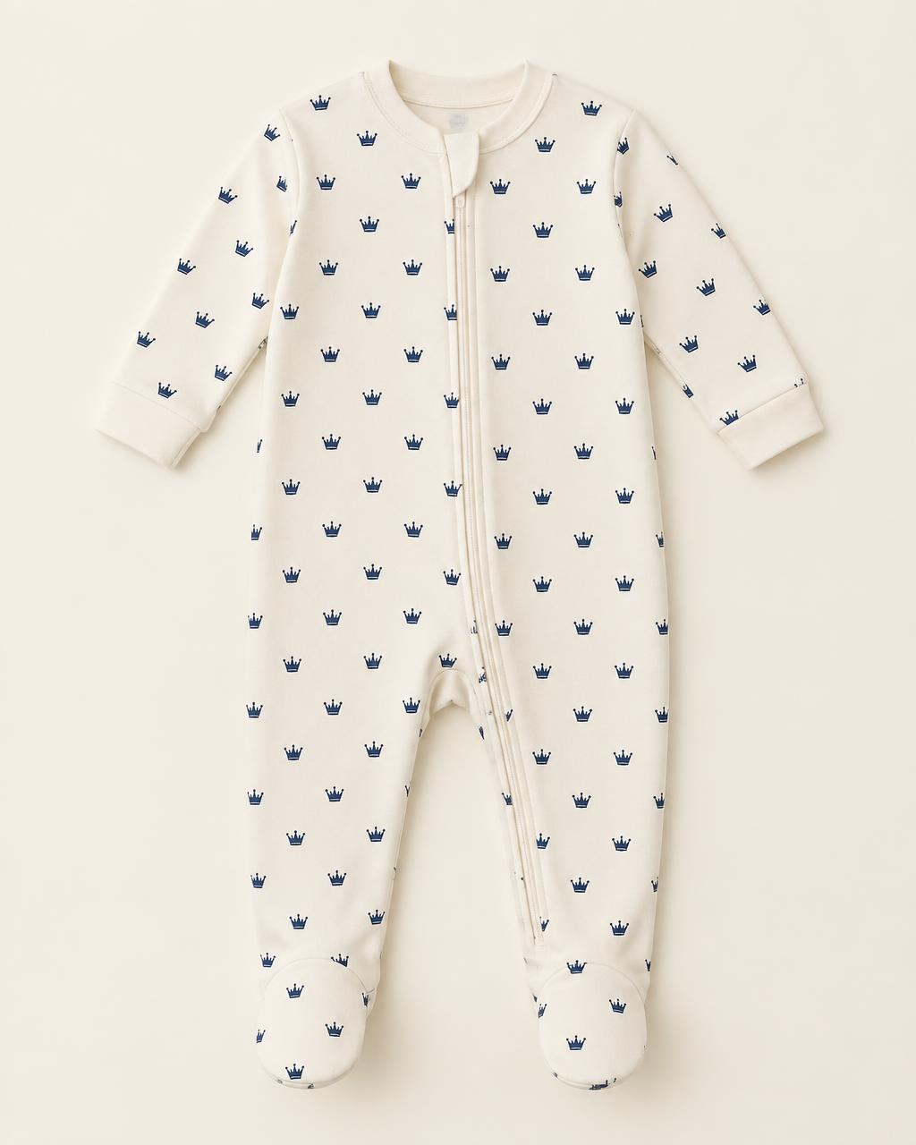 Crowns Zip Sleepsuit