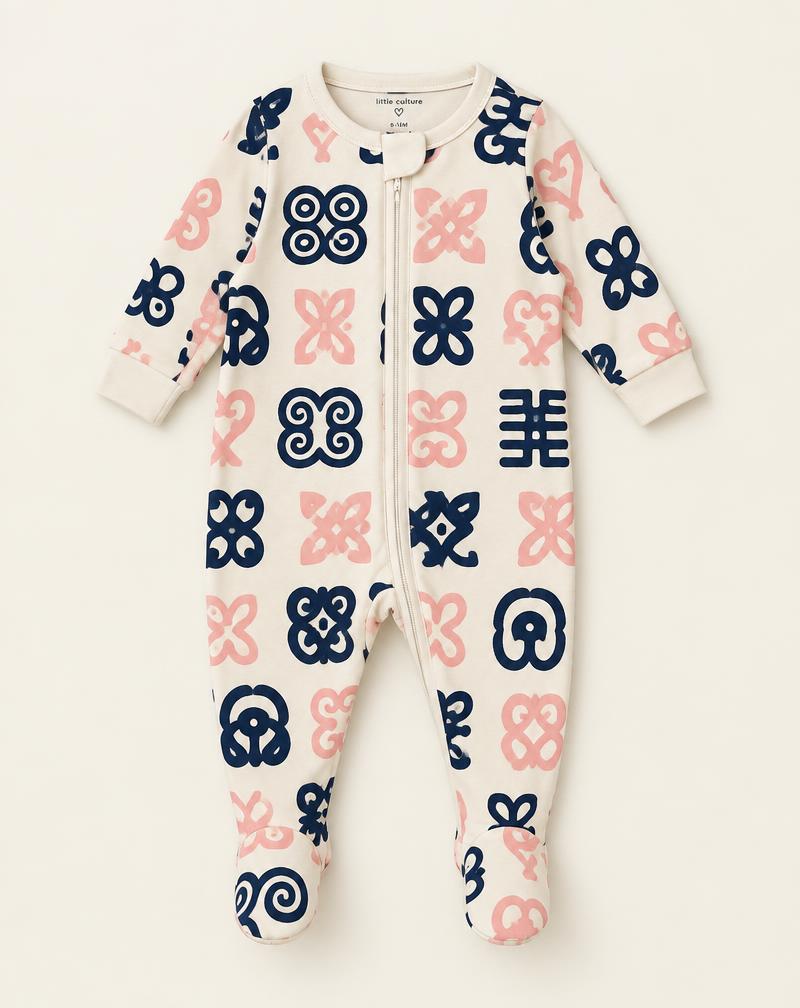 Adinkra Zip Sleepsuit